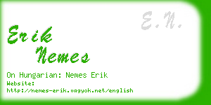 erik nemes business card